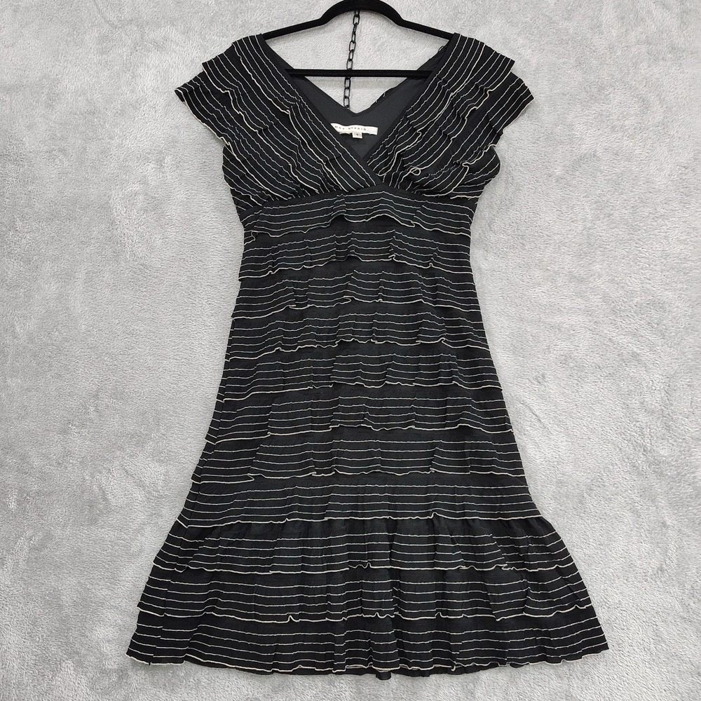 Max Studio Ruffle Layered Mesh Tiered Babydoll Mini Dress Small Fairy Grunge